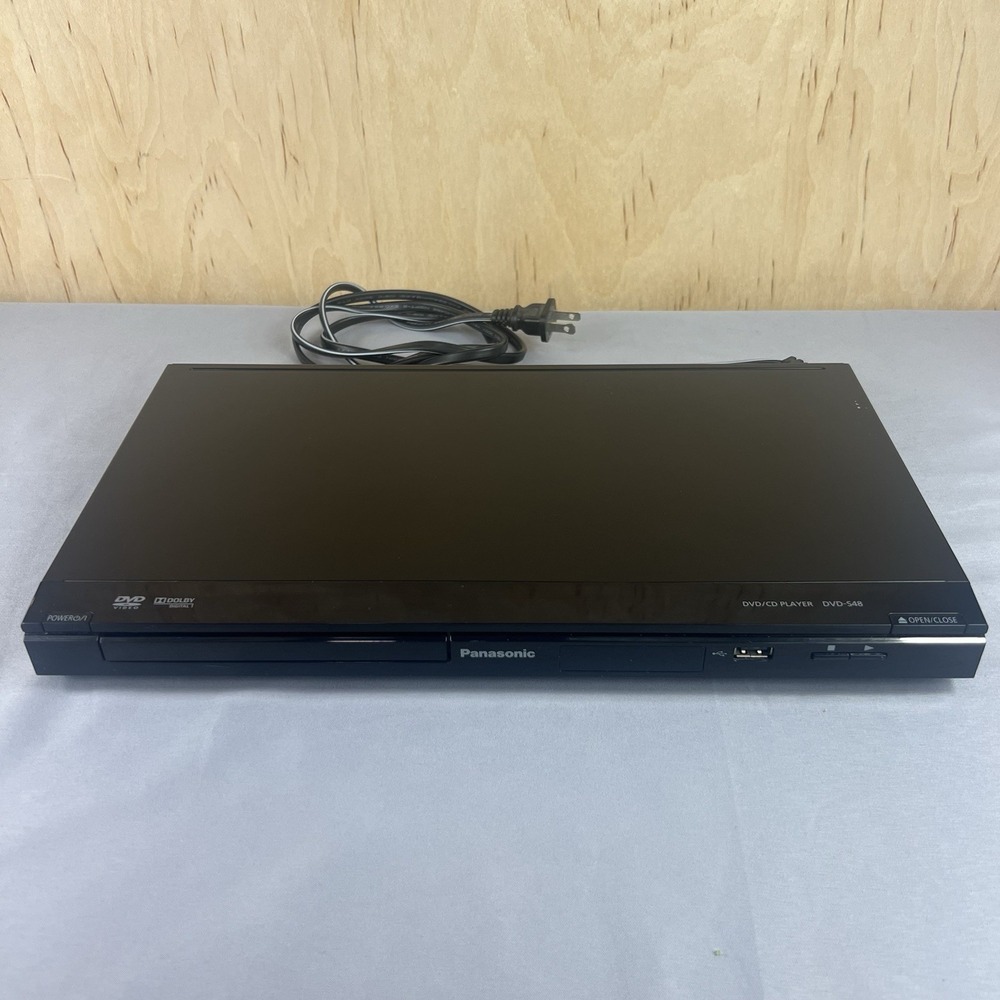 Panasonic DVD-S48 Black DVD CD Player No Remote Tested Working